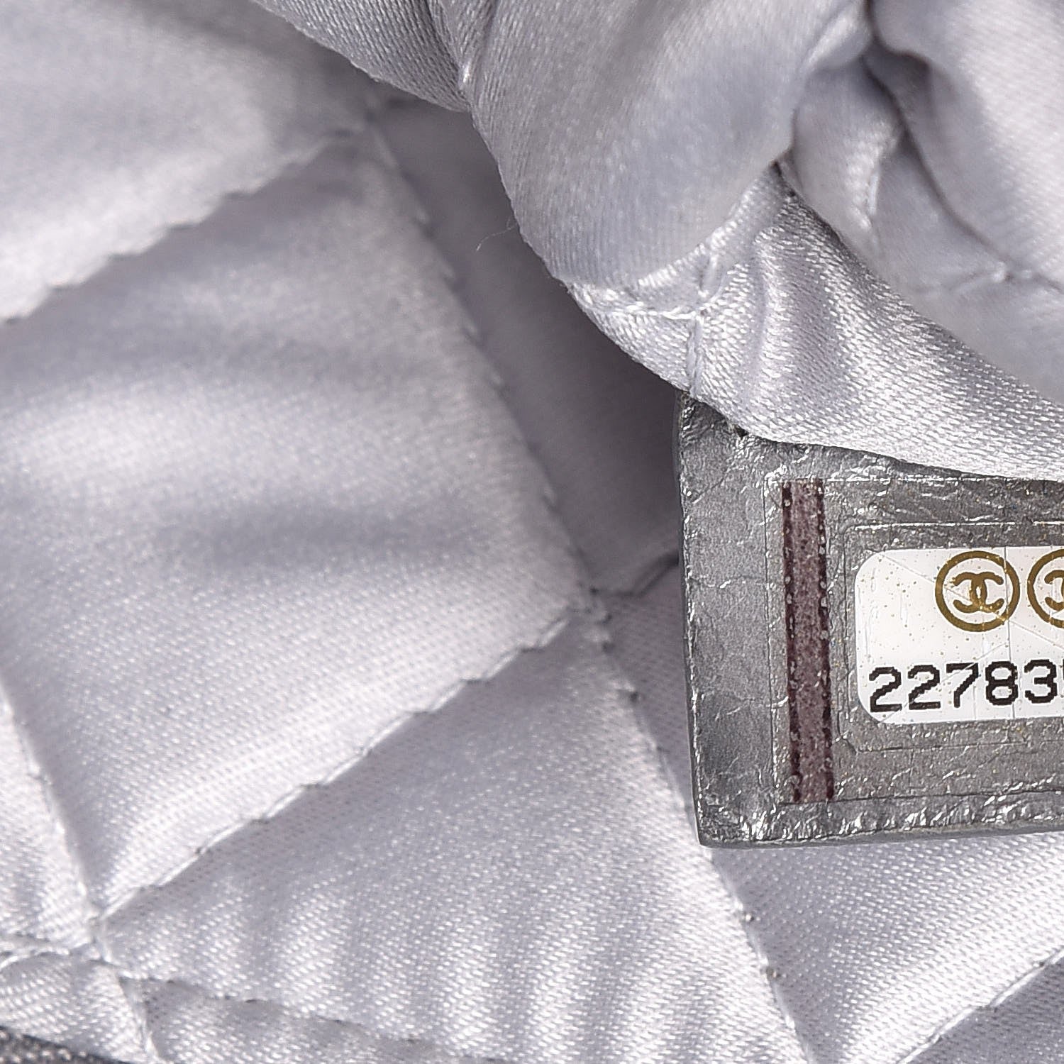 Chanel Metallic Aged Calfskin Quilted Medium Document Portfolio Holder Silver 7 of 8