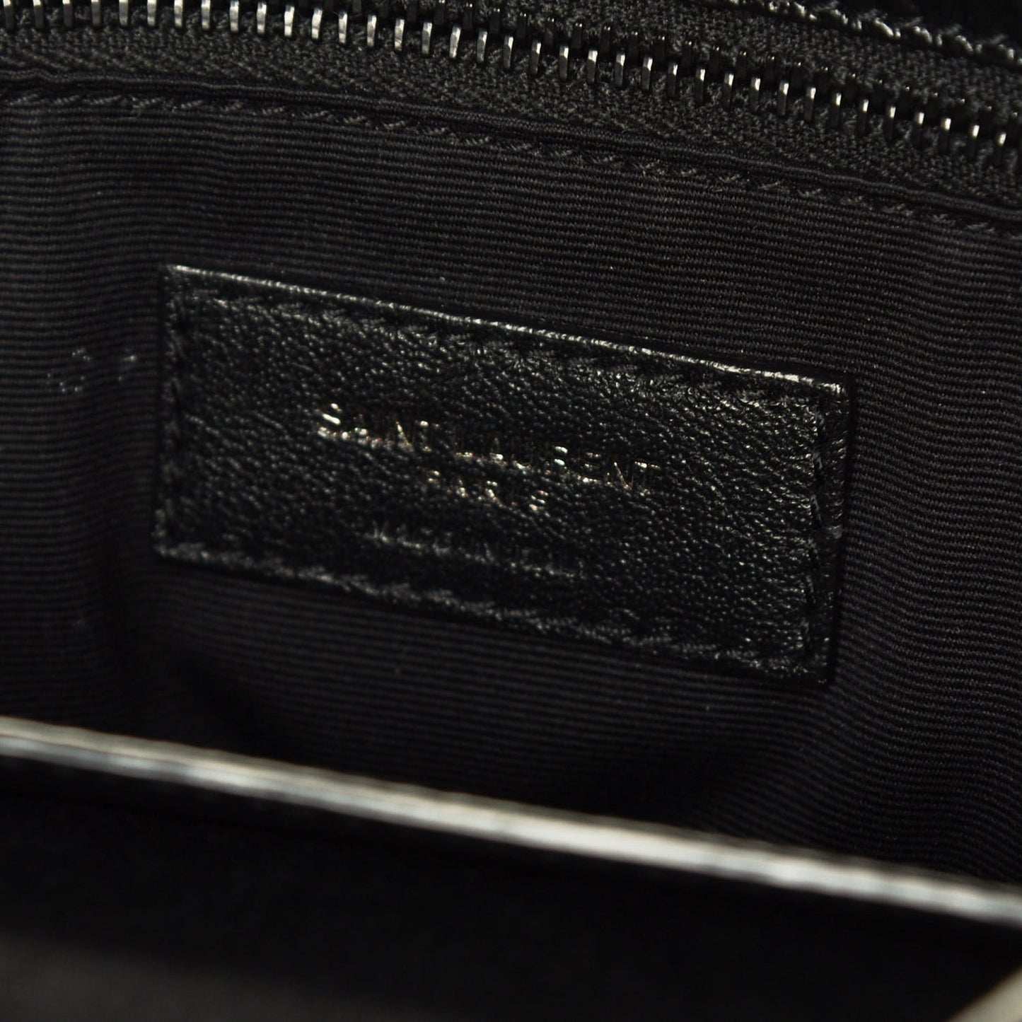 Crinkled Calfskin Matelasse Monogram Medium Niki Chain Satchel Black