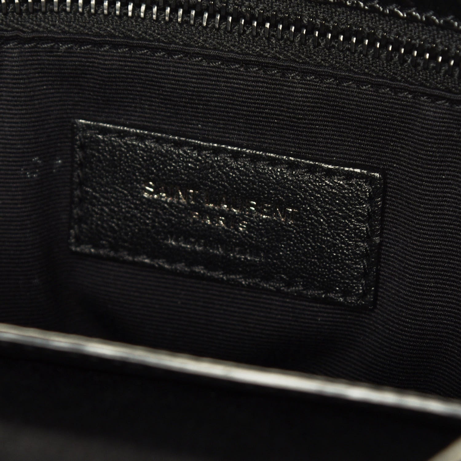 Saint Laurent Crinkled Calfskin Matelasse Monogram Medium Niki Chain Satchel Black 10 of 25