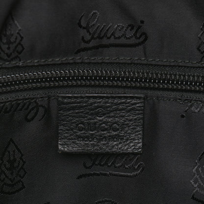 Gucci Guccissima Medium Flap Messenger Bag Black 6 of 14