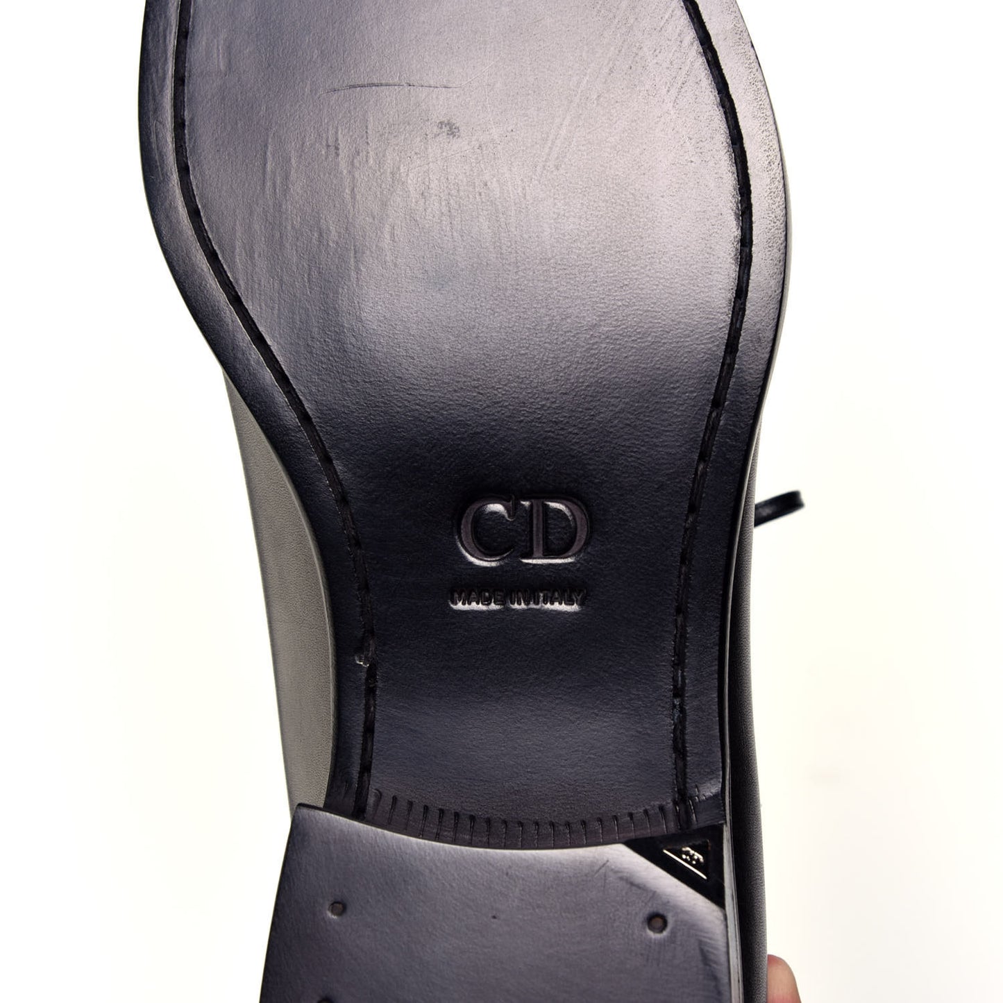 Brushed Calfskin Derby Shoes 40.5 Black