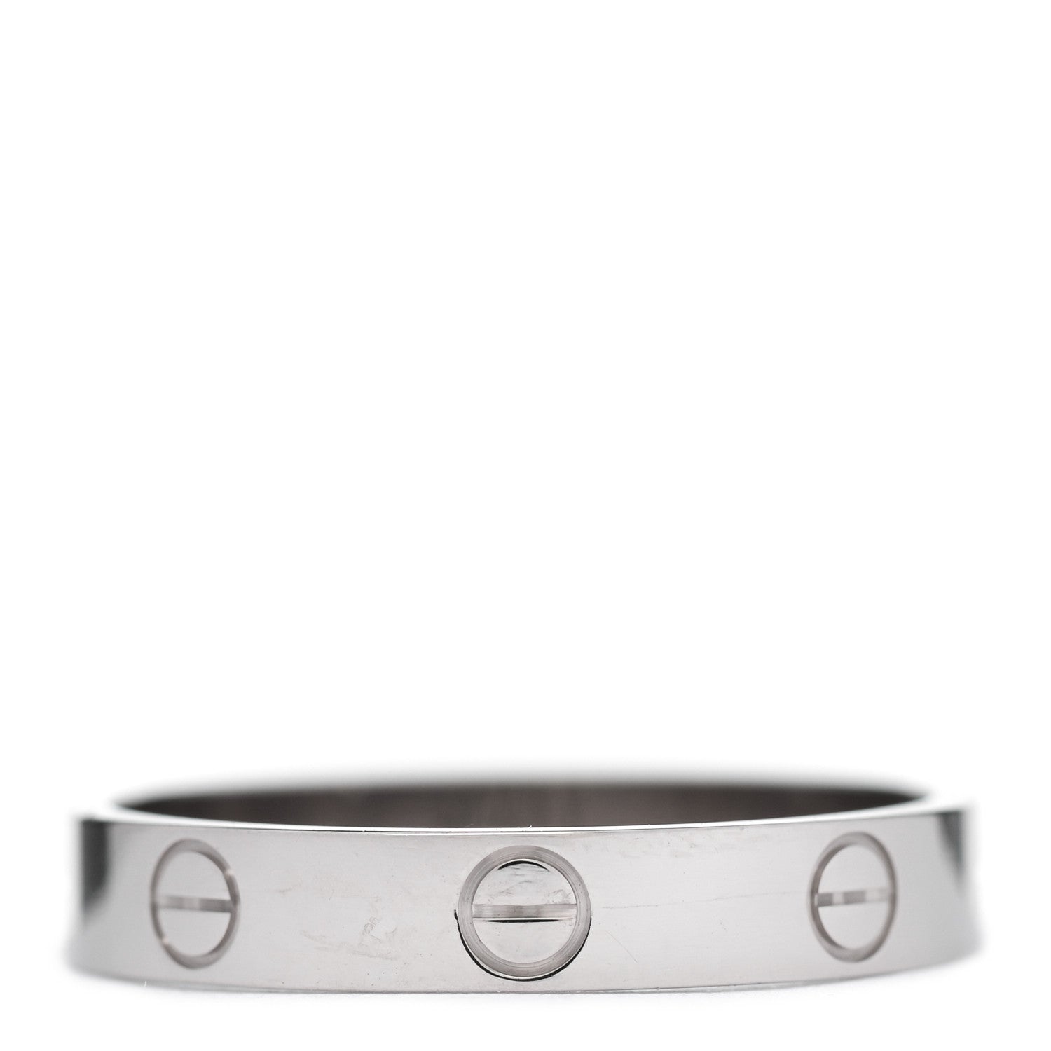 Cartier 18K White Gold 3.5mm LOVE Wedding Band Ring 58 8.5 3 of 5