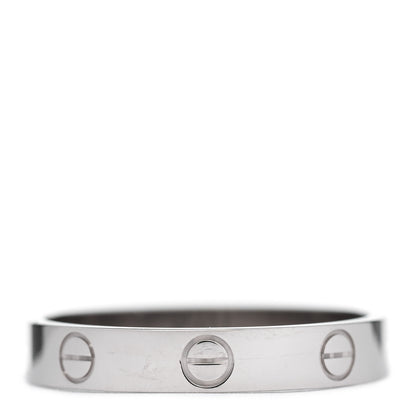 Cartier 18K White Gold 3.5mm LOVE Wedding Band Ring 58 8.5 3 of 5