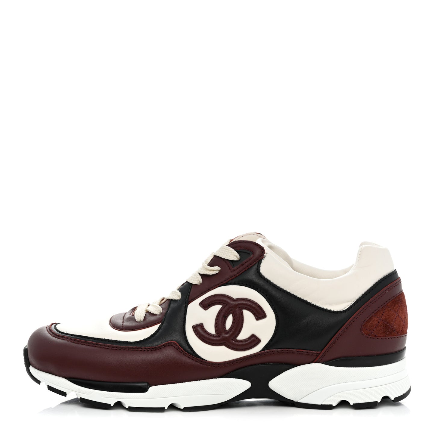 Calfskin CC Sneakers 39 Burgundy White