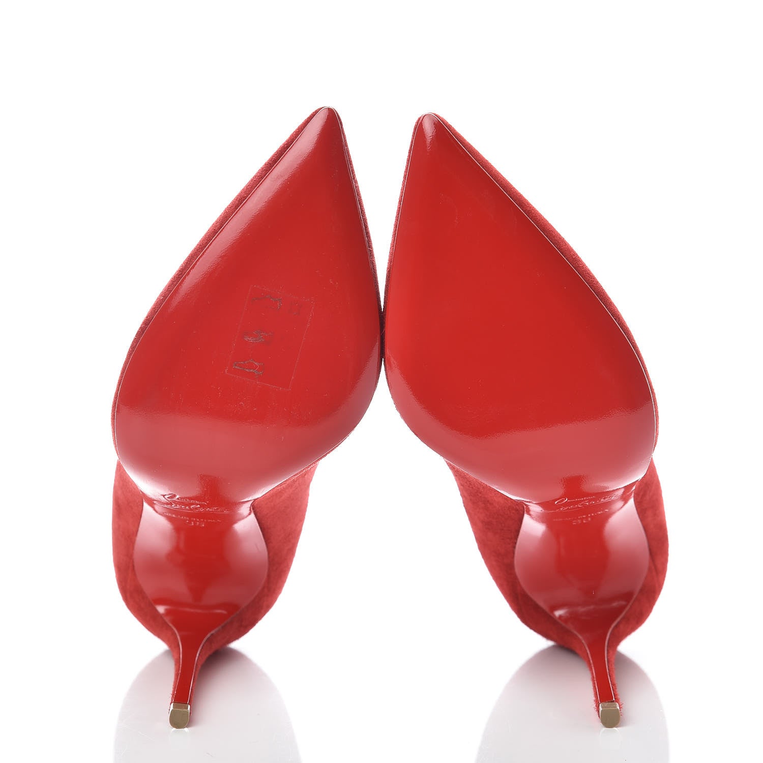 Christian Louboutin Veau Velours Olavague 100 Pumps 36 Rougissime 5 of 8