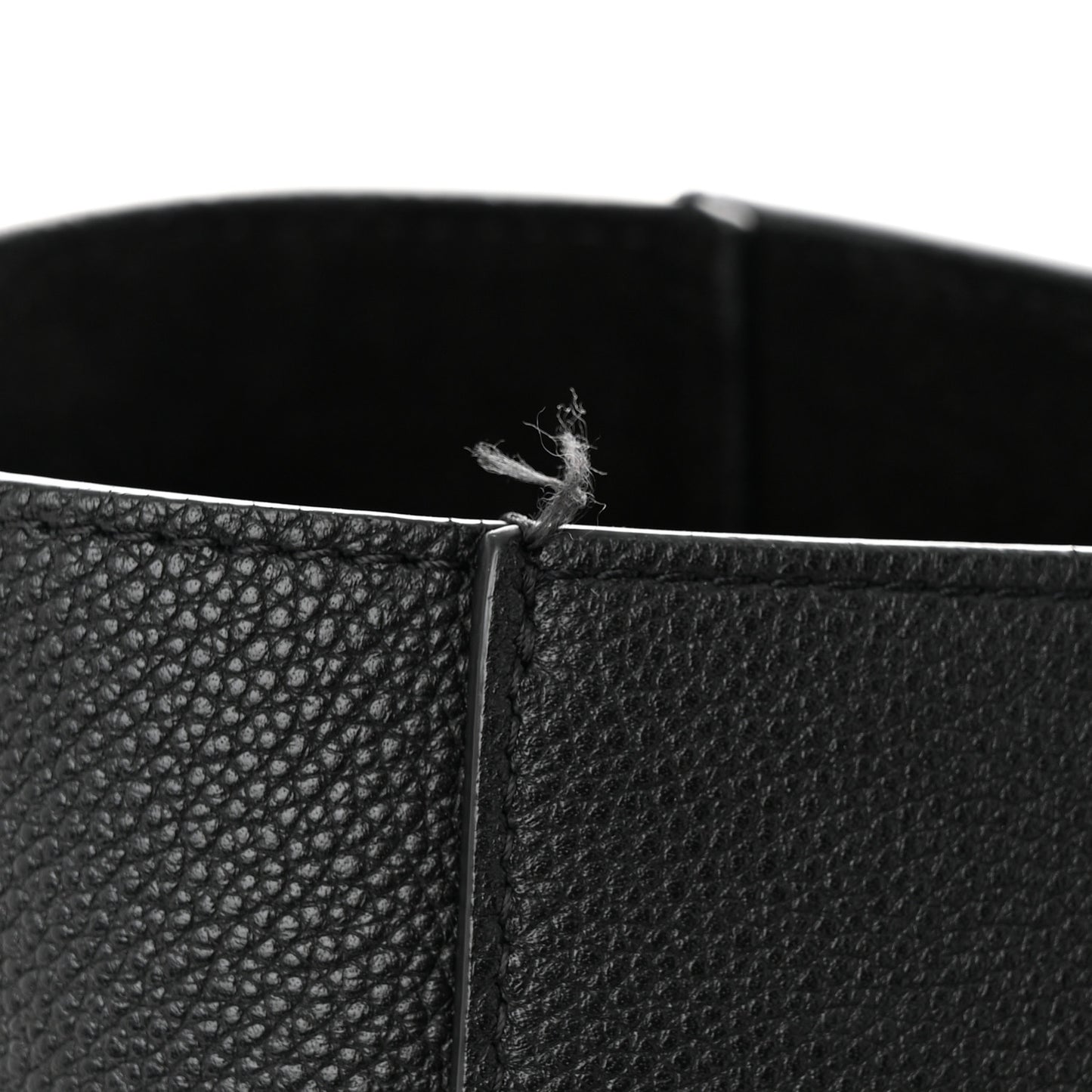 Soft Grained Calfskin Sangle Bucket Bag Black