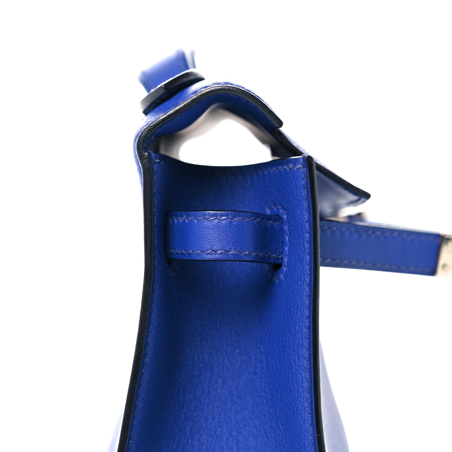 Hermes Swift Kelly Pochette Clutch Bleu Electrique 15 of 28