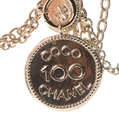 Chanel CC Coco Camellia Coin Necklace Gold 6 of 12