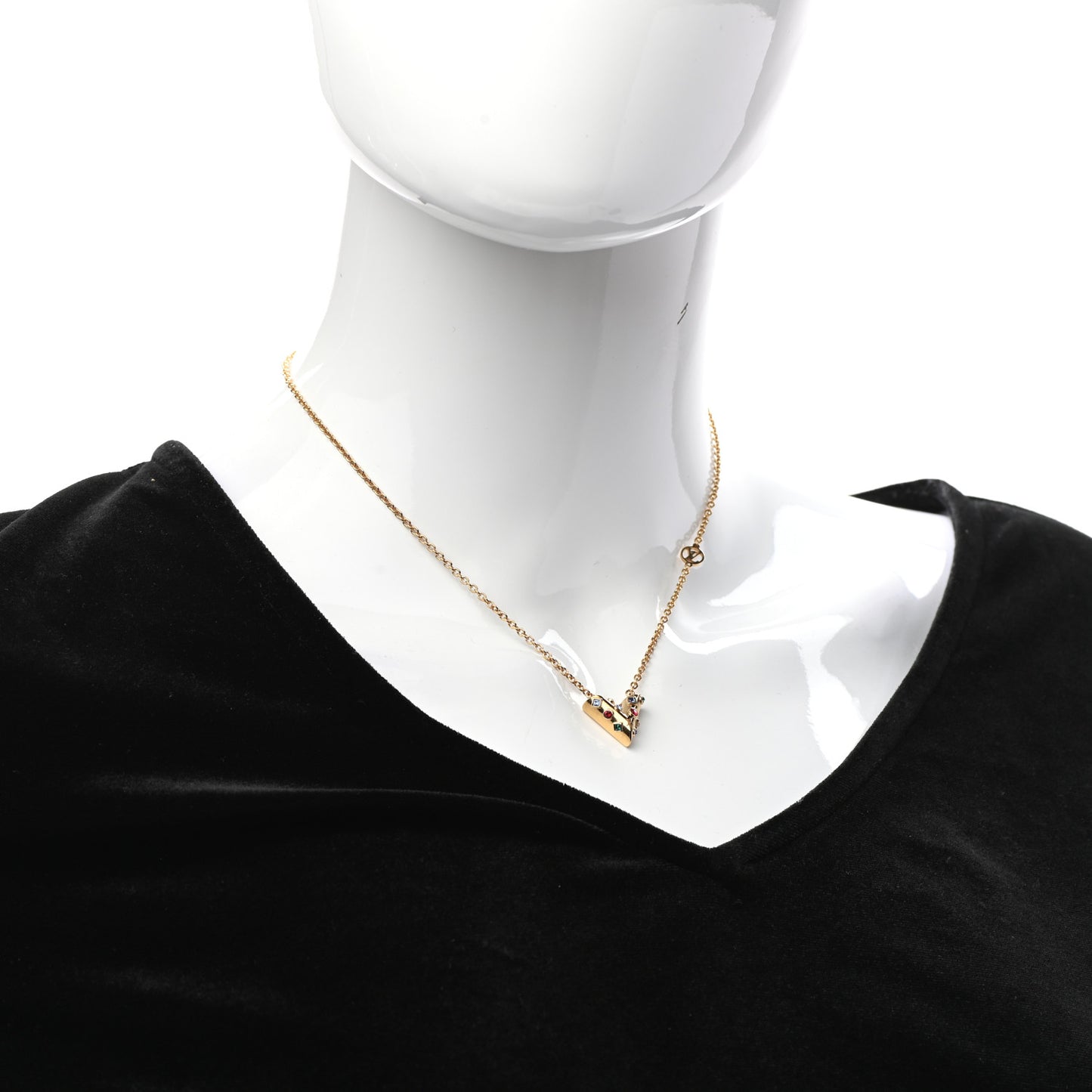 Swarovski Essential V Necklace Multicolor Gold