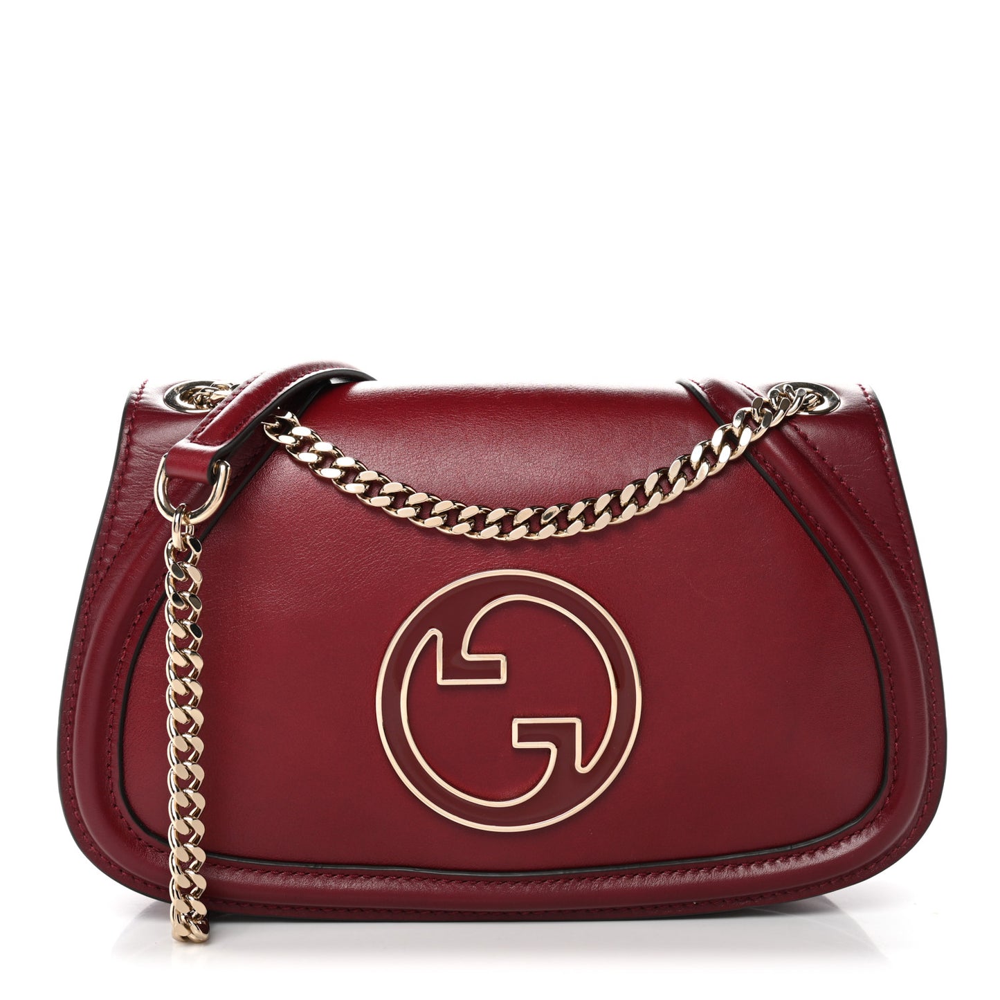 Calfskin Blondie Medium Shoulder Bag Dark Red