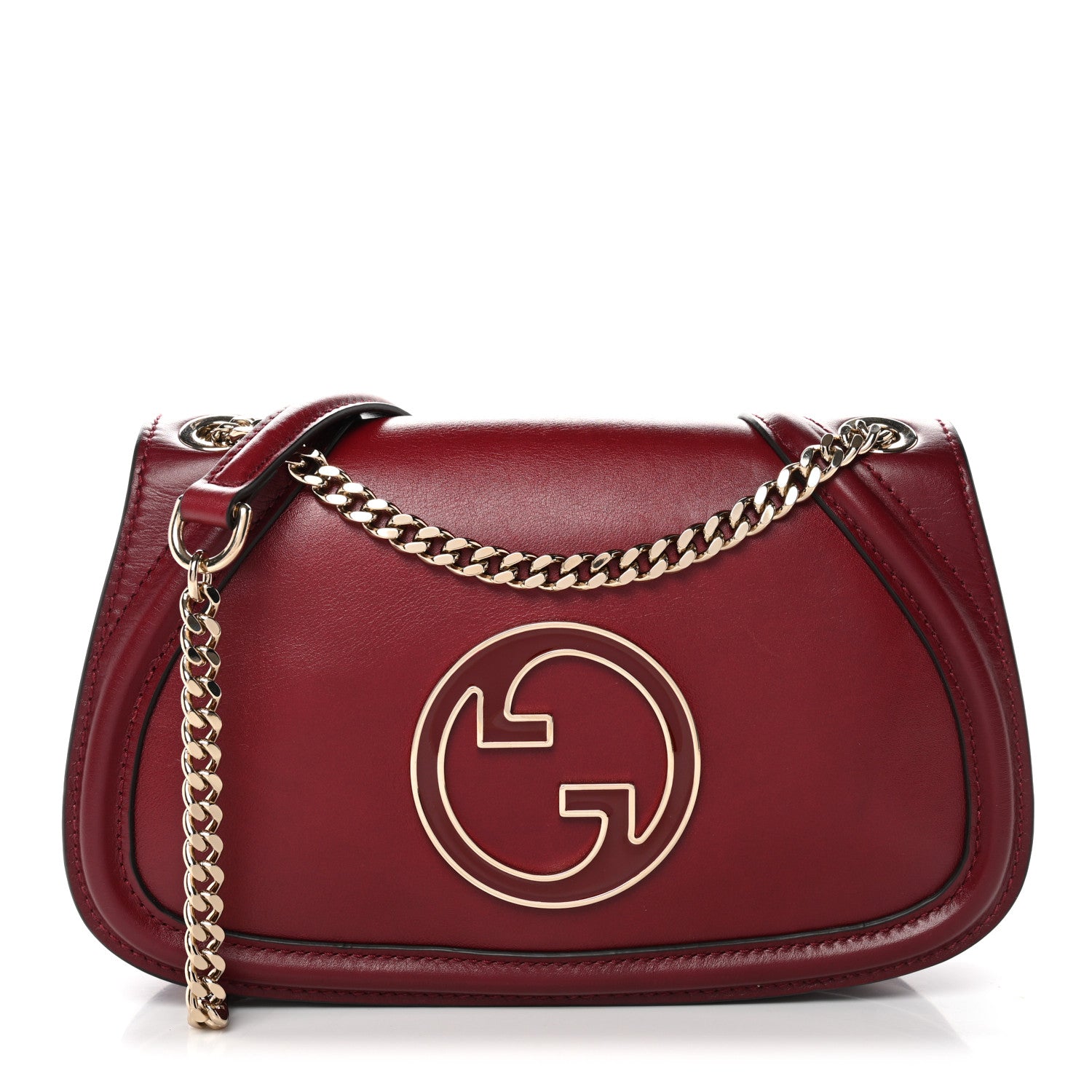 Gucci Calfskin Blondie Medium Shoulder Bag Dark Red 1 of 10