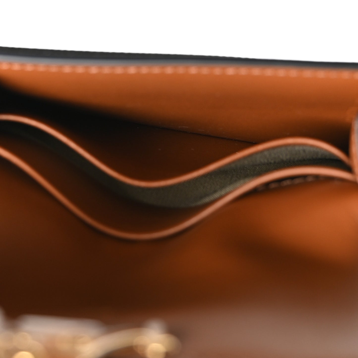 Triomphe Canvas Calfskin Flap Card Holder Tan