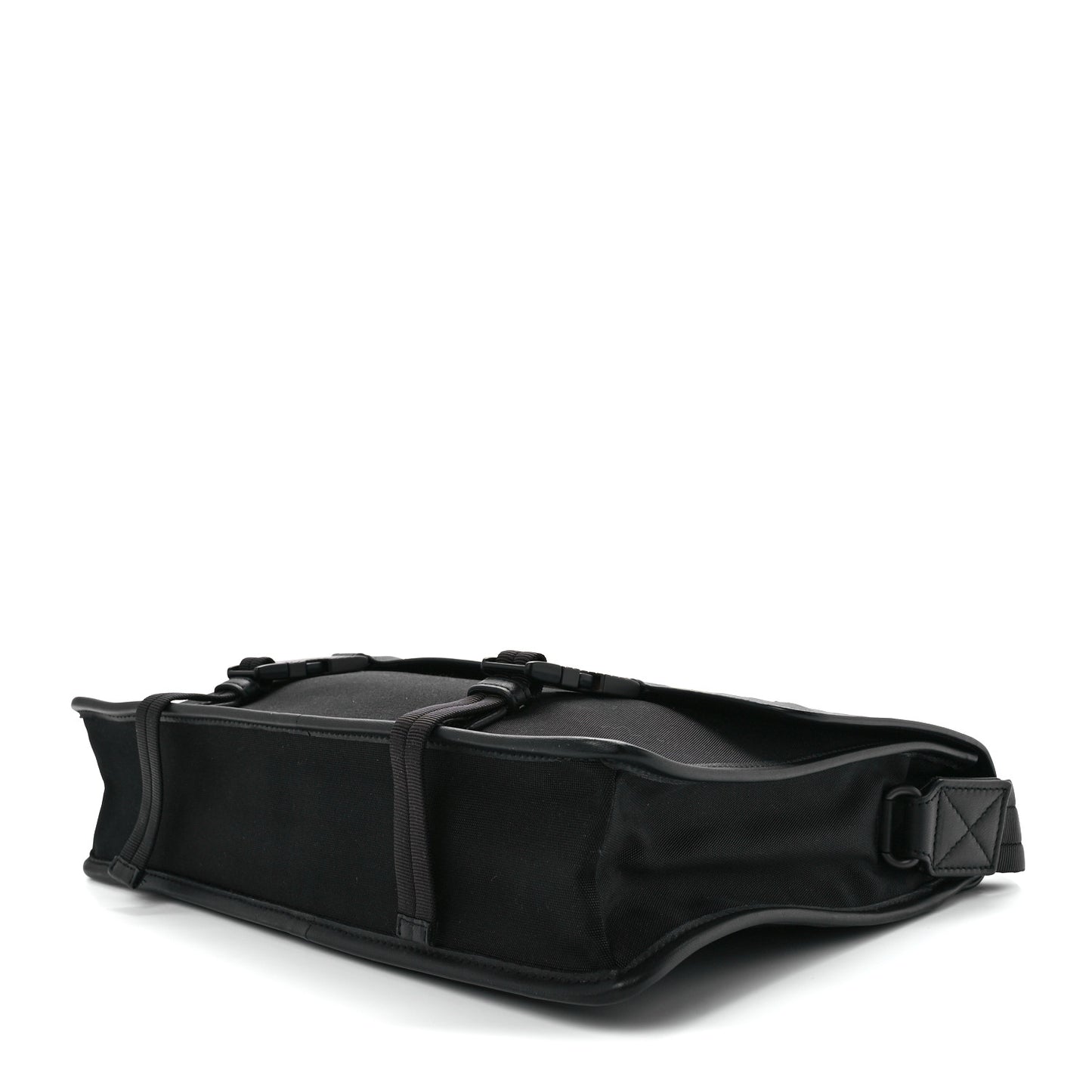 Canvas Calfskin Intrecciato Messenger Black