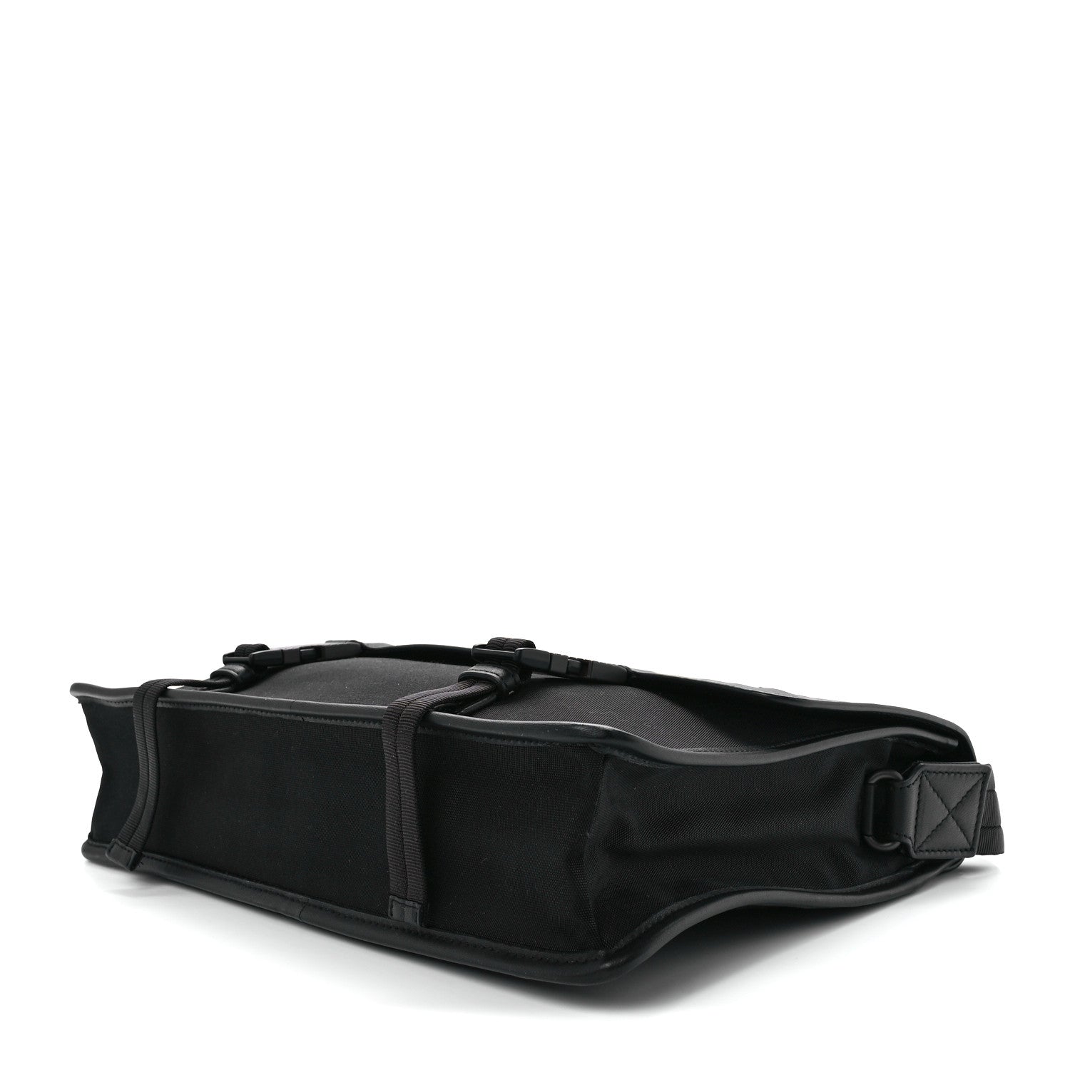 Bottega Veneta Canvas Calfskin Intrecciato Messenger Black 10 of 12