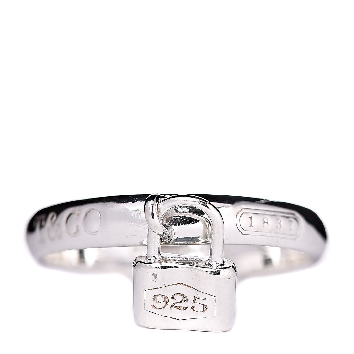 Sterling Silver 1837 Lock Charm Ring 62 10