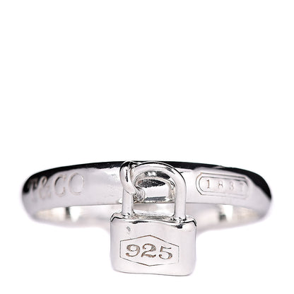 Tiffany Sterling Silver 1837 Lock Charm Ring 62 10 1 of 4