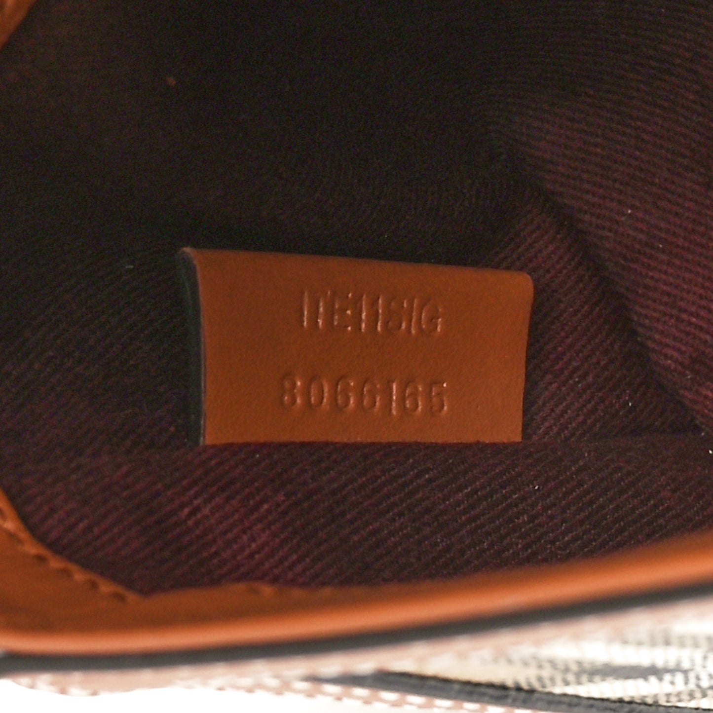 Calfskin Giant Check E-Canvas Elongated Note Crossbody Bag Briar Brown