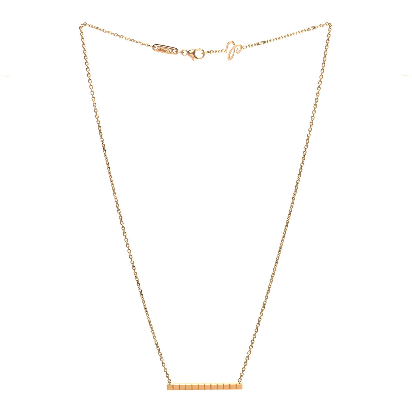 18K Yellow Gold Ice Cube Pure Necklace
