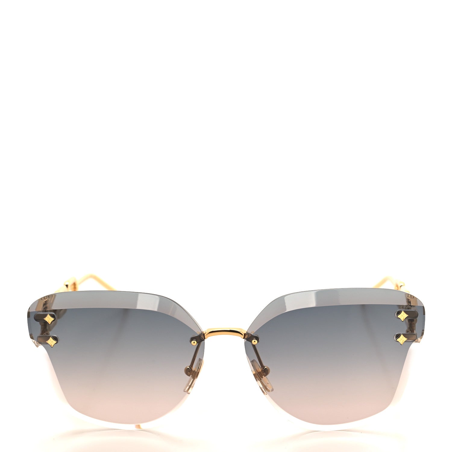 Louis Vuitton Metal Rimless LV Jewel Cat Eye Sunglasses Z1626U Gradient Blue 2 of 7