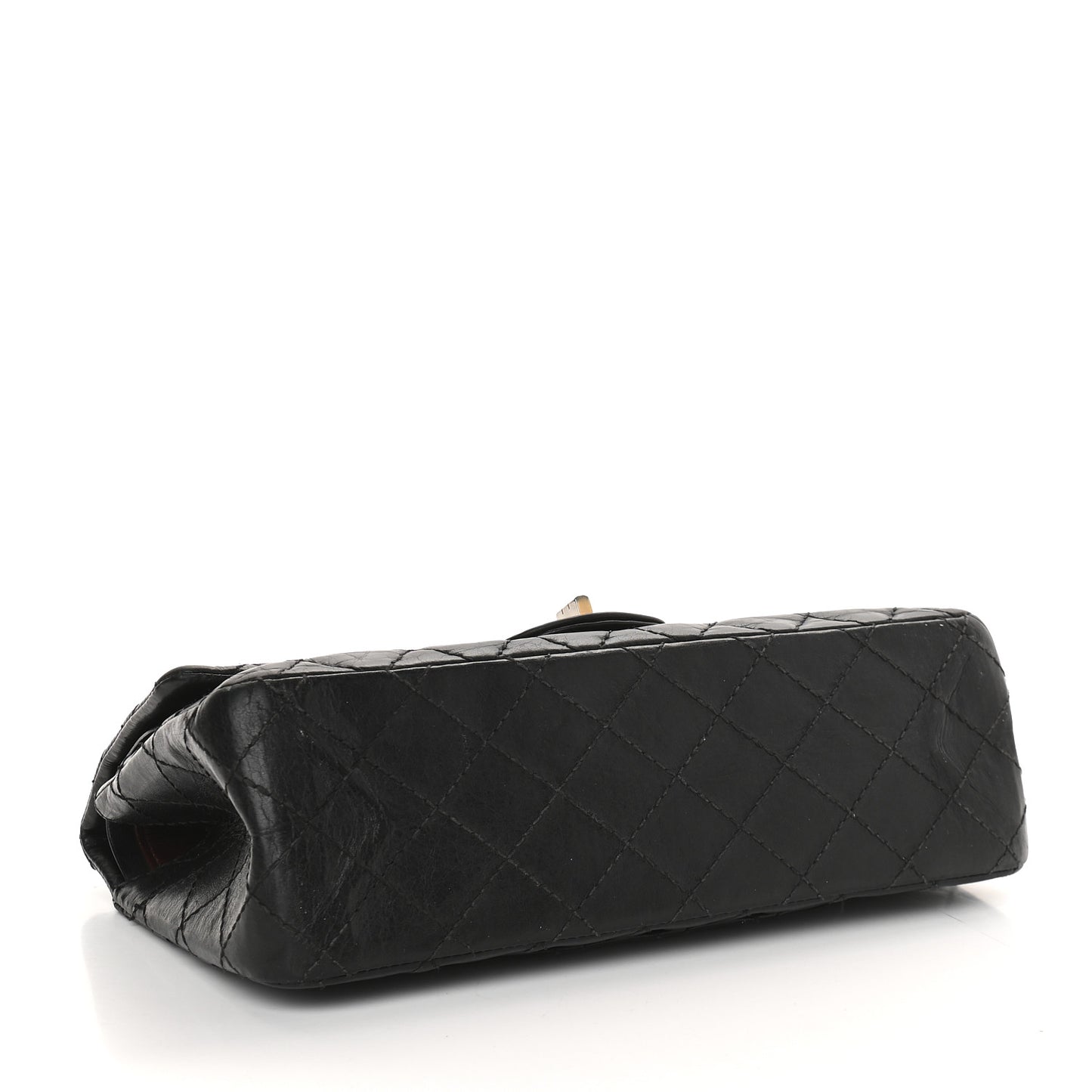 Aged Calfskin Quilted 2.55 Reissue 225 Flap Black