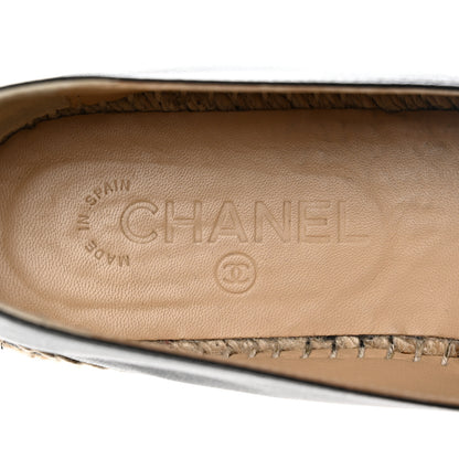 Chanel Lambskin CC Espadrilles 40 Black 9 of 15