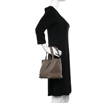 Hermes Taurillon Clemence Picotin Lock 18 PM Etoupe 2 of 12