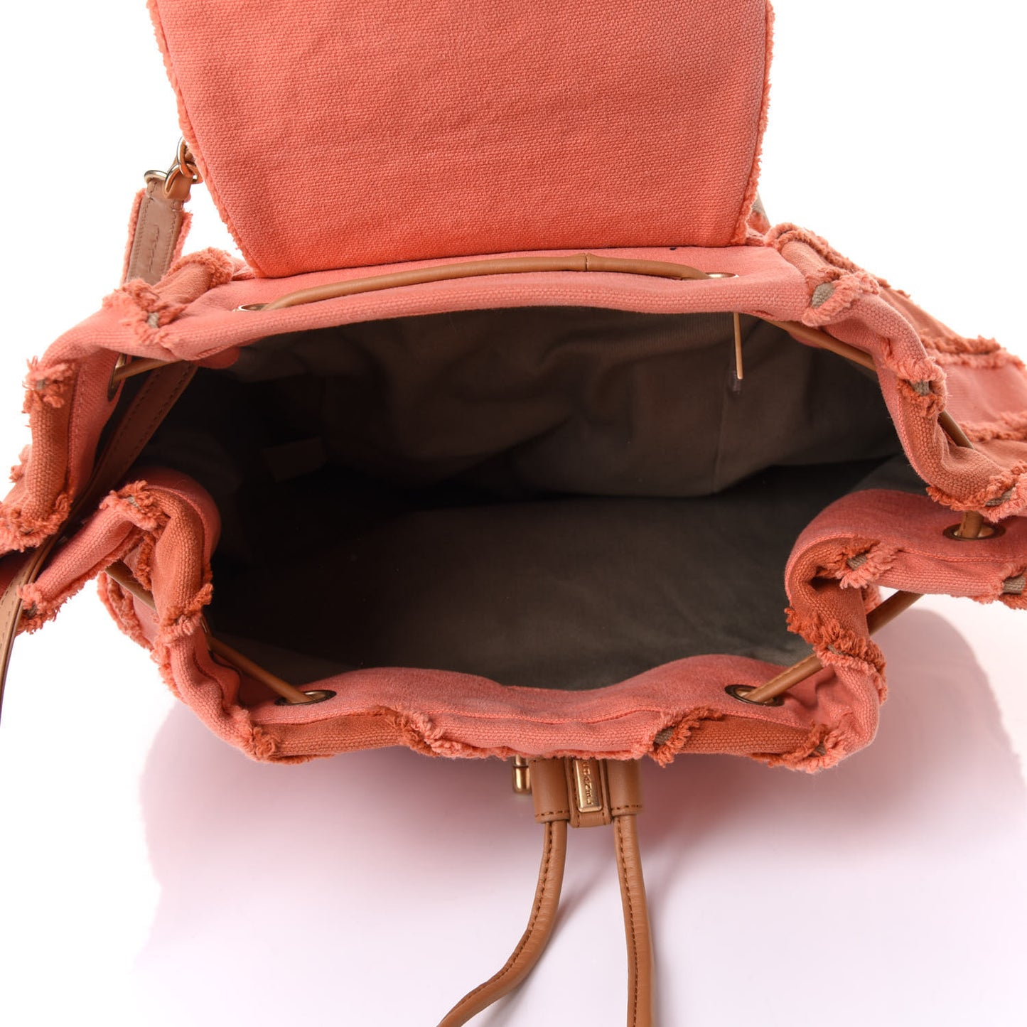Canvas Chevron Cuba Patchwork Backpack Orange