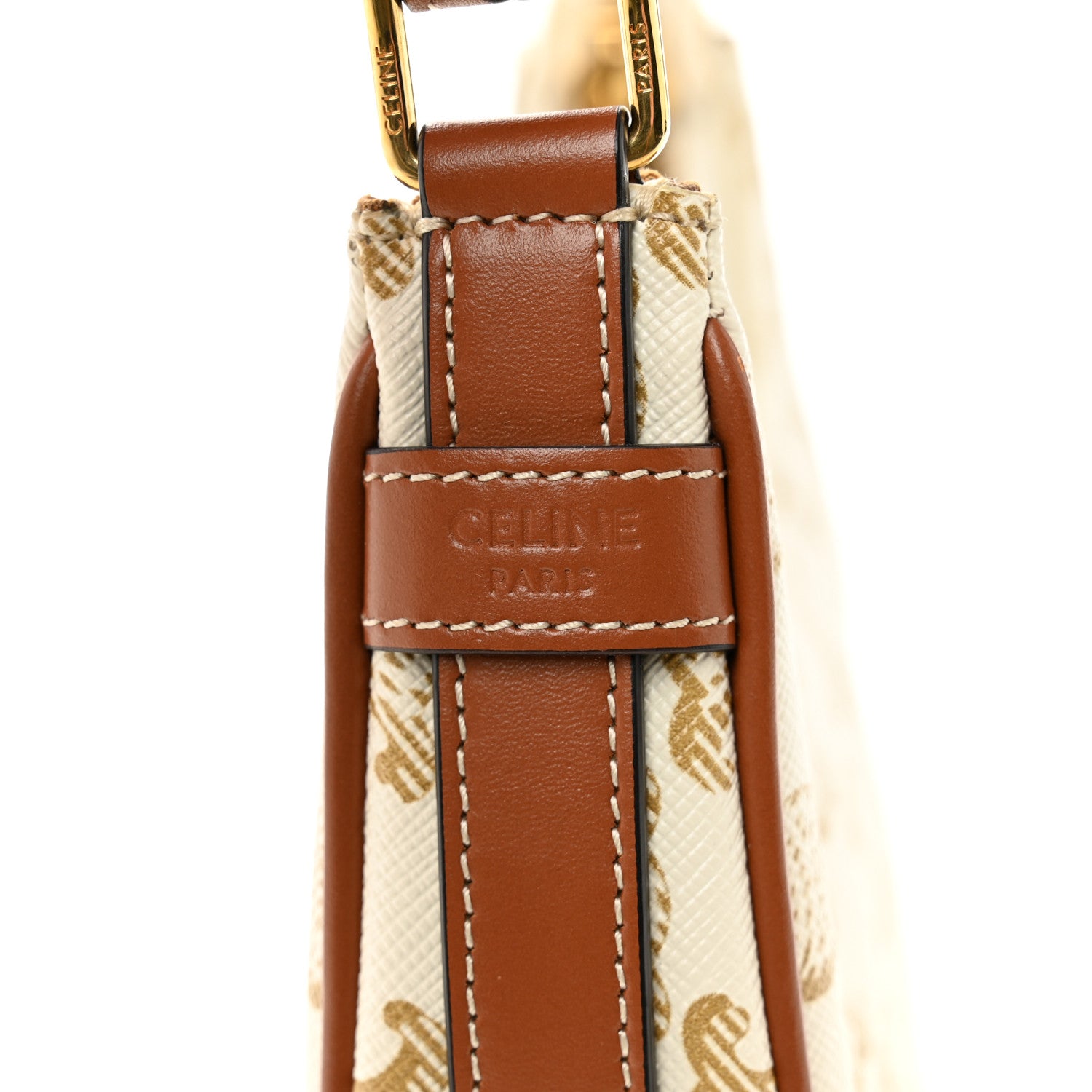 Celine Canvas Calfskin Mini Ava Triomphe Shoulder Bag White 5 of 10