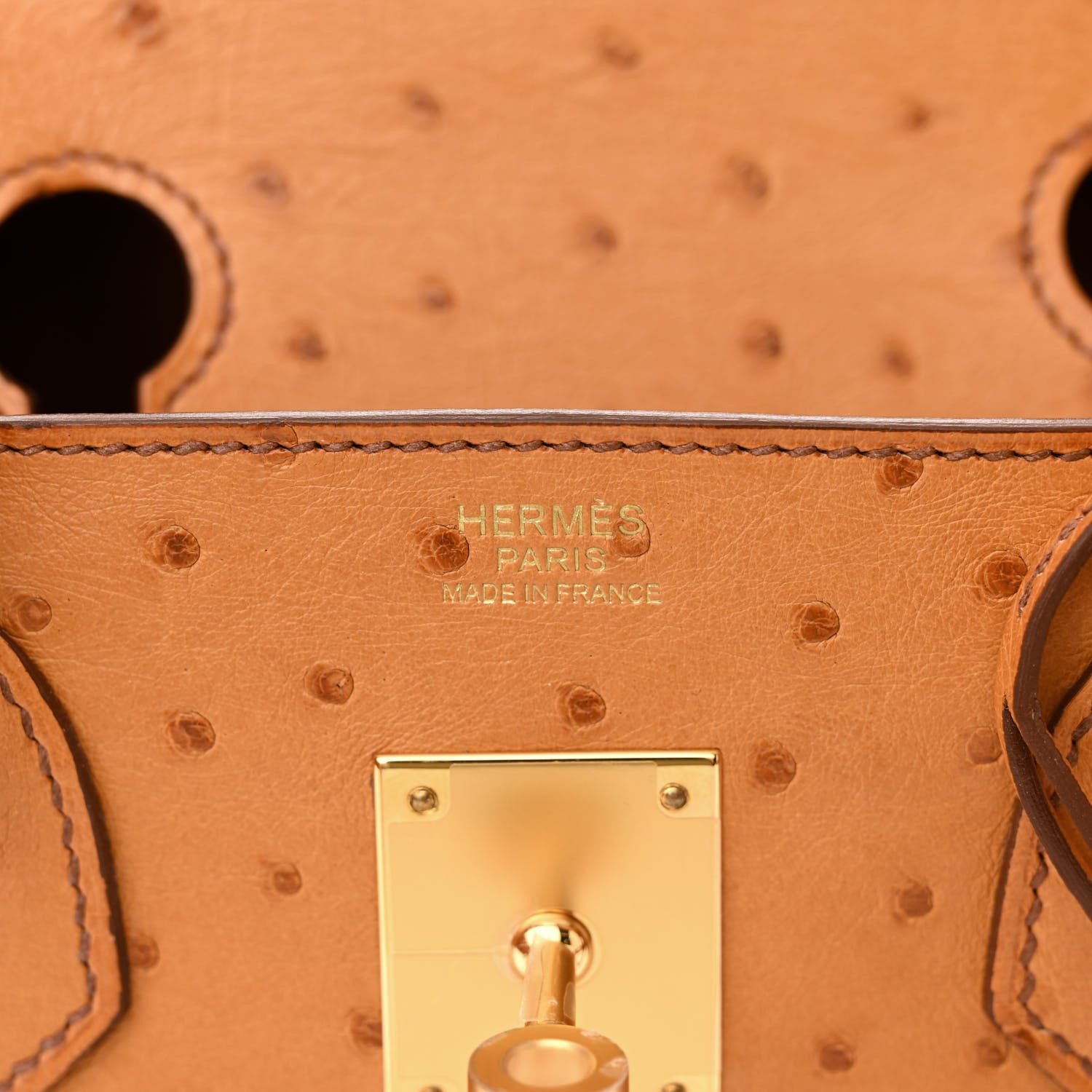 Hermes Ostrich Birkin 30 Cognac 6 of 12