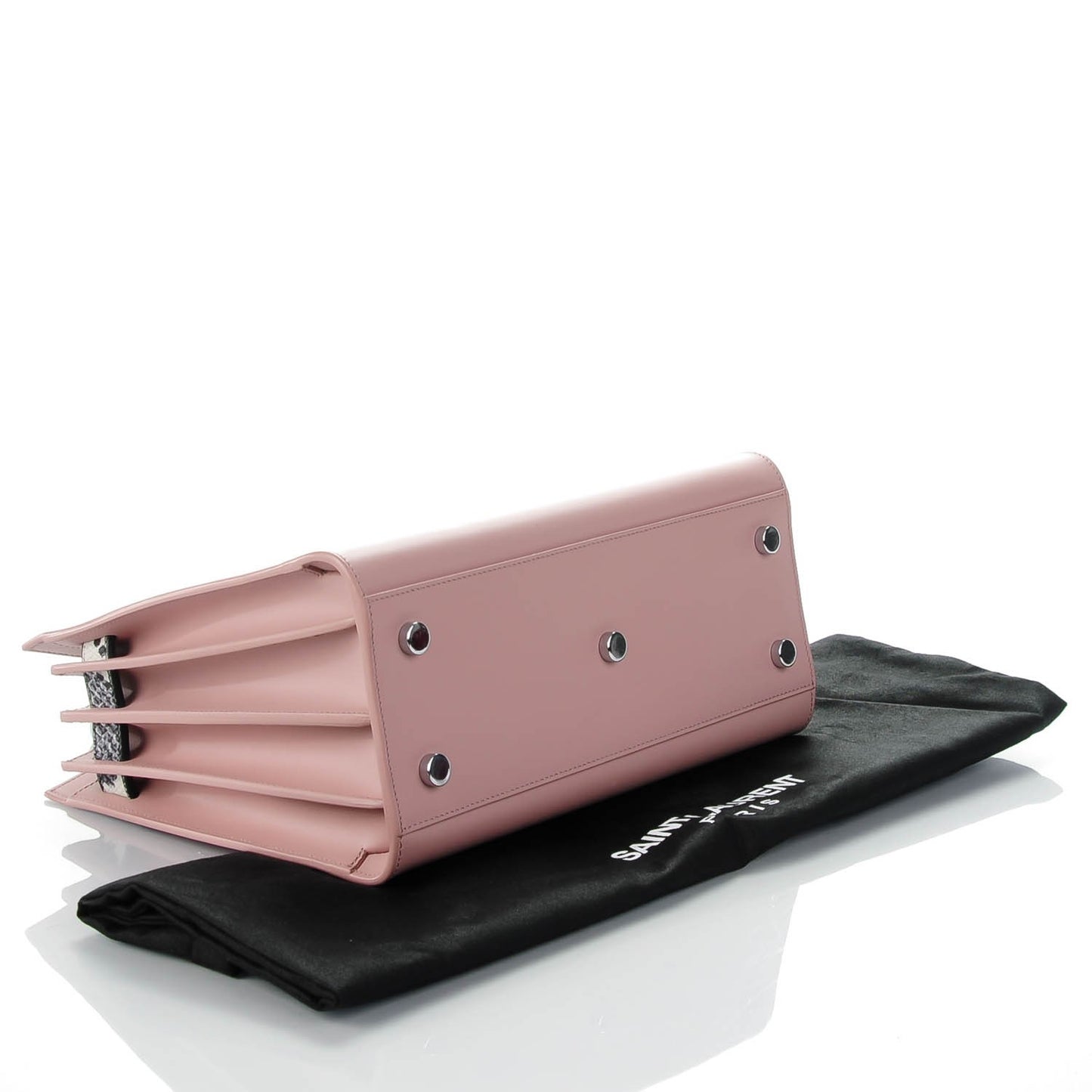 Calfskin Embossed Python Baby Sac De Jour Powder Pink