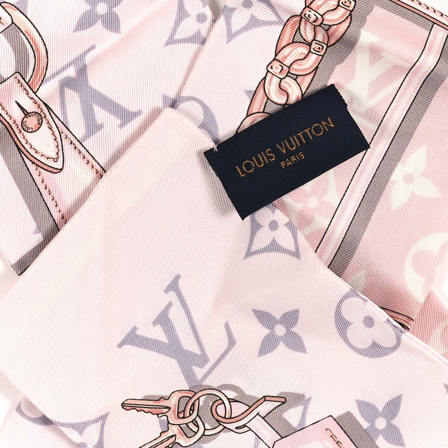Louis Vuitton Silk Monogram Confidential Bandeau Light Pink 3 of 3