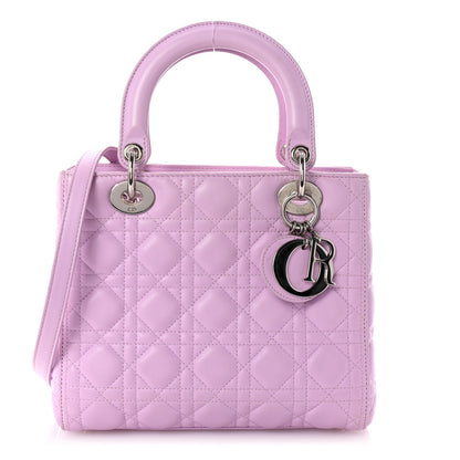 Christian Dior Lambskin Cannage Medium Lady Dior Purple 1 of 9