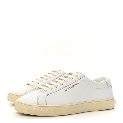 Saint Laurent Calfskin Andy Low Top Sneakers 35 Blanc Optique 4 of 10