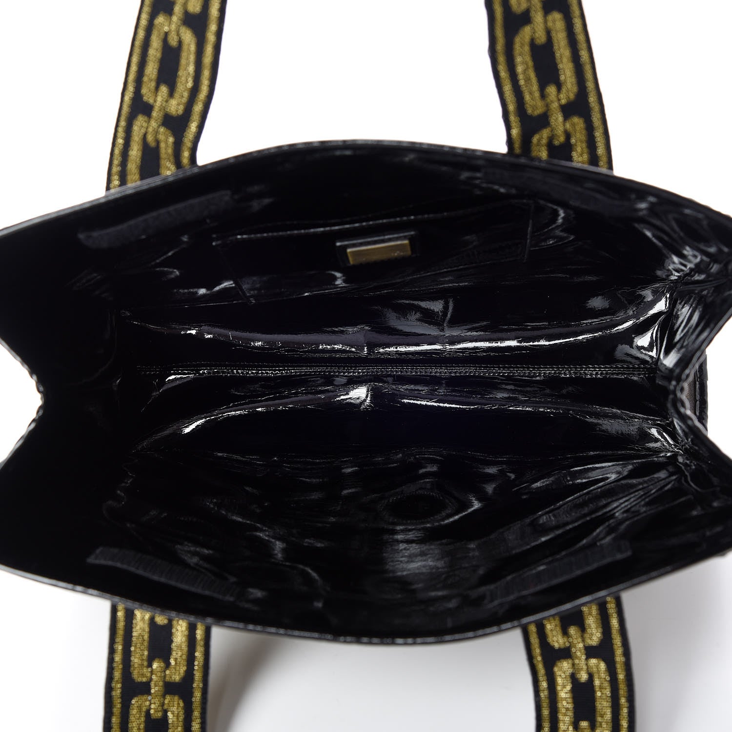 Fendi Zucca Spalmati Graffiti Print Tote Tobacco Gold 7 of 10
