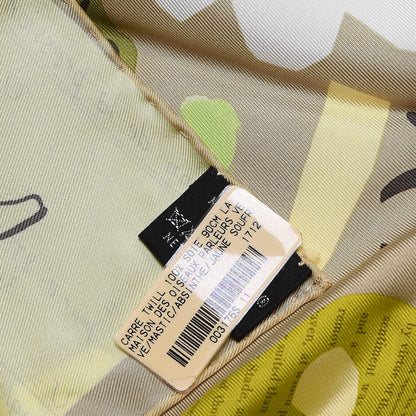 Hermes Silk La Maizeon Des Oiseaux Parleurs Scarf 90 Vert Mastic Absinthe Jaune Soufre 4 of 6