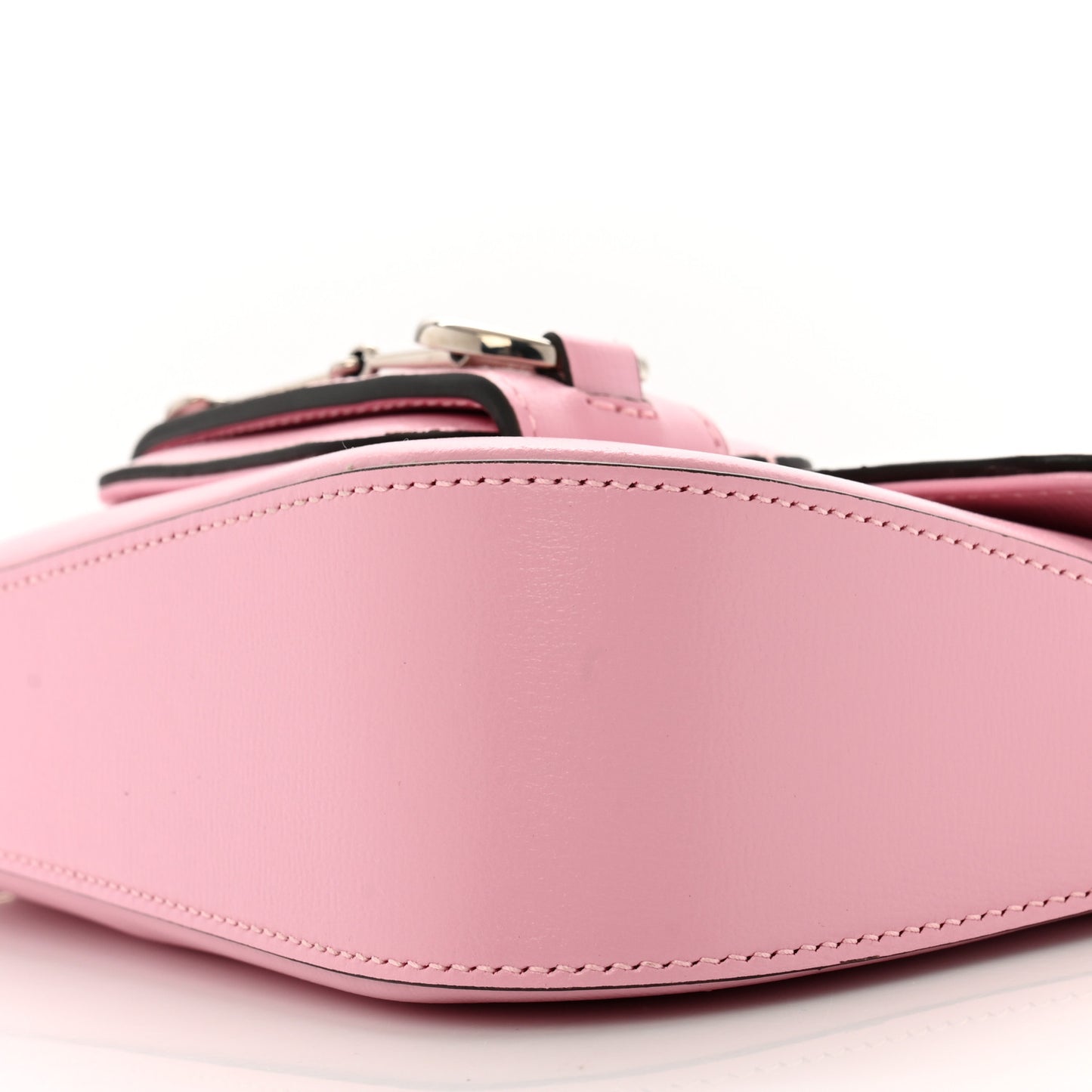 Calfskin Mini Horsebit 1955 Asymmetric Shoulder Bag Pink