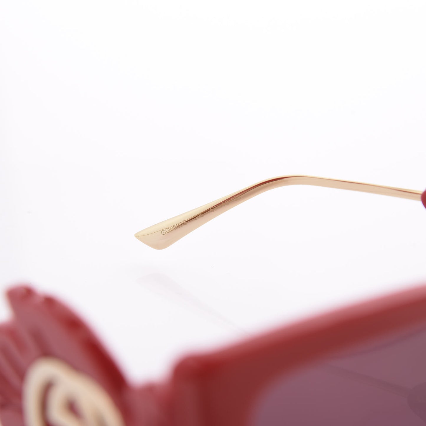 Acetate Square Frame Wing Sunglasses GG0535S Red