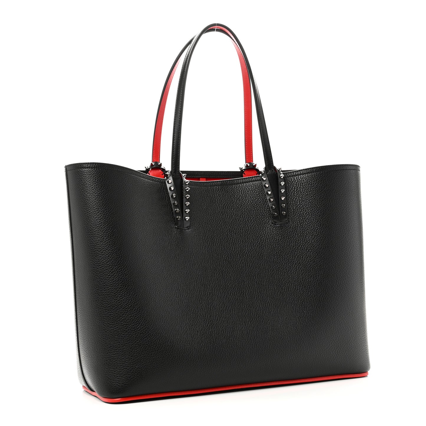 Calfskin Spikes East West Cabata Tote Black