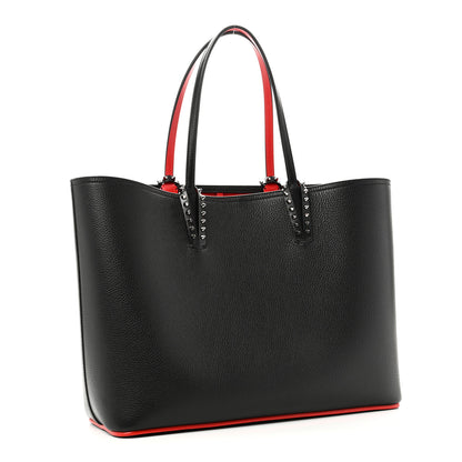 Christian Louboutin Calfskin Spikes East West Cabata Tote Black 4 of 11