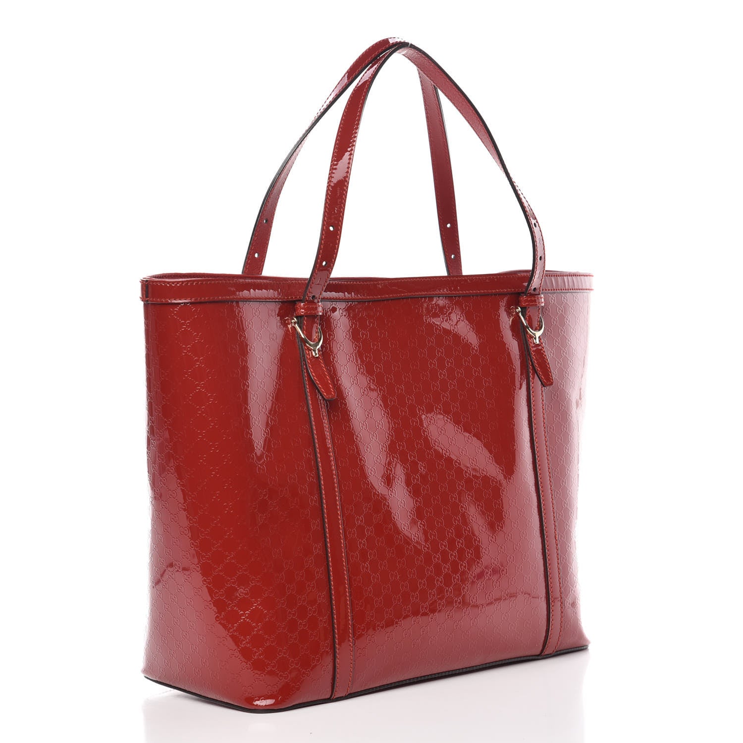 Gucci Patent Microguccissima Medium Nice Tote Rose Bed 3 of 17