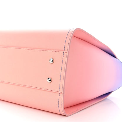 Chanel Shaded Calfskin Small Deauville Tote Light Purple Pink Coral 11 of 12