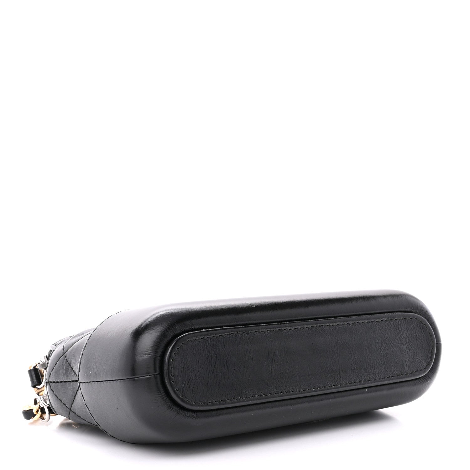 Chanel Aged Calfskin Quilted Small Gabrielle Clutch With Chain Black 4 of 13