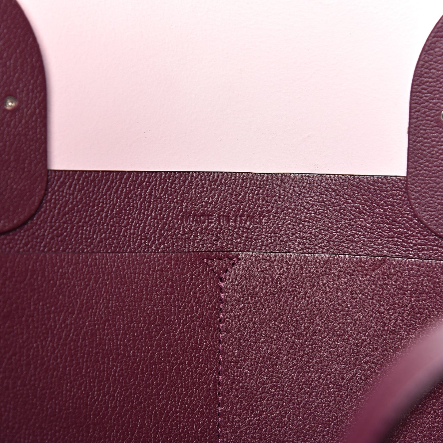 Supple Grained Calfskin Large Open Bar Tote Purple
