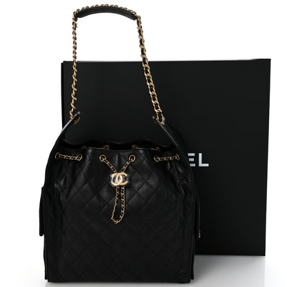 Chanel Caviar Quilted Medium Chanel 25 Handbag Black 9 of 16