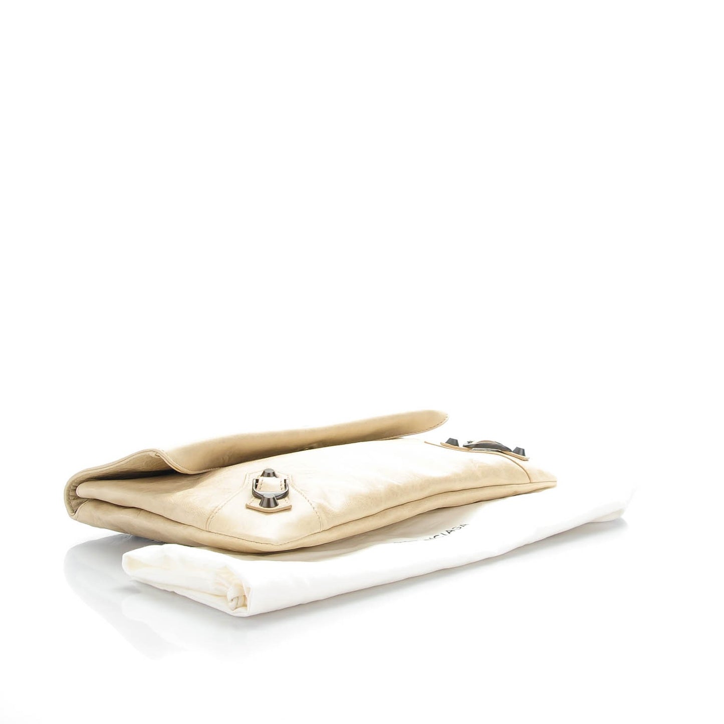 Agneau Classic Hardware Envelope Clutch Sahara