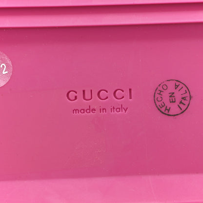 Gucci Calfskin Elizabeth Nappa Charlotte Logo Slingback Sandals 36.5 Fancy Fuchsia 7 of 9