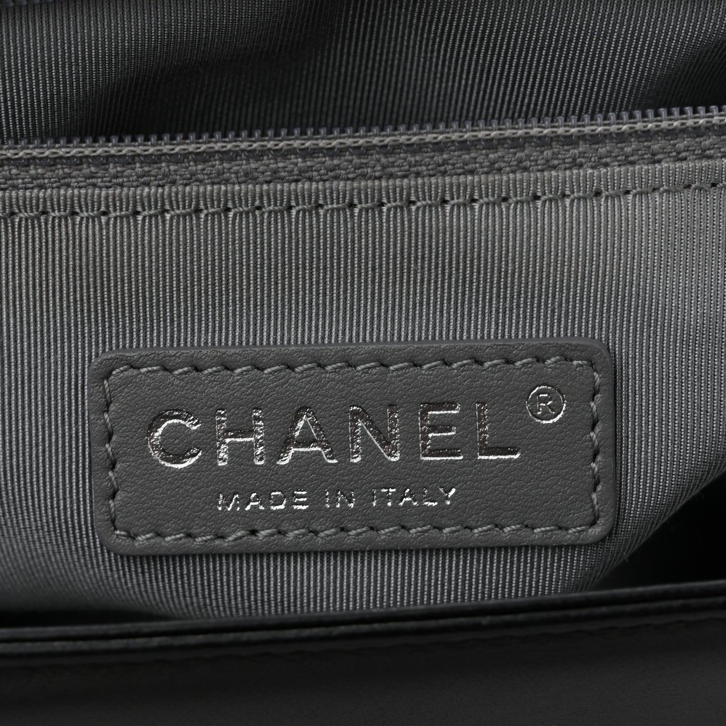 Lambskin Quilted Large Boy Flap Black