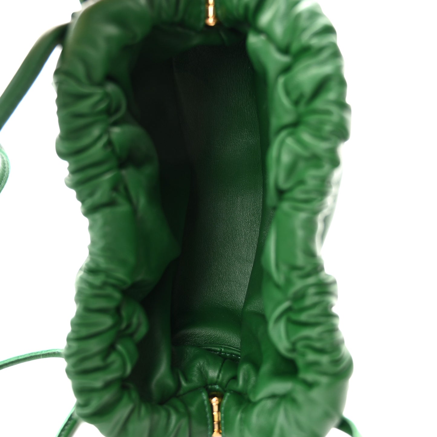 Lambskin Mini Cloud Clutch Green