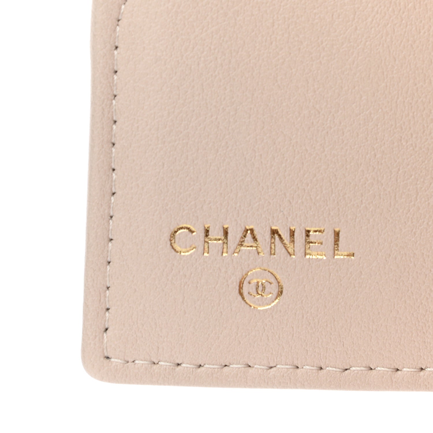 Chanel Caviar Quilted Compact Boy Flap Wallet Beige 6 of 8