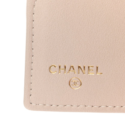 Chanel Caviar Quilted Compact Boy Flap Wallet Beige 6 of 8